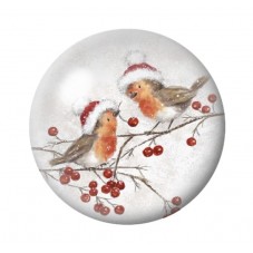 Cabochon en Verre Illustré Noël 12 à 25mm pour la création de bijoux fantaisie - DIY