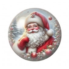 Cabochon en Verre Illustré Noël 12 à 25mm pour la création de bijoux fantaisie - DIY