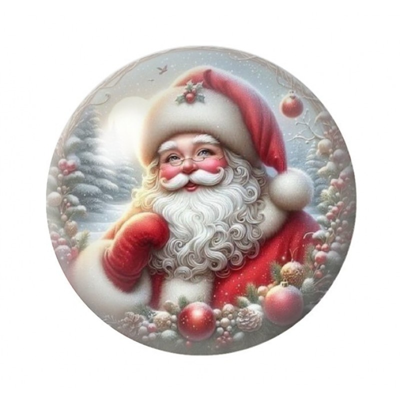 Cabochon en Verre Illustré Noël 12 à 25mm