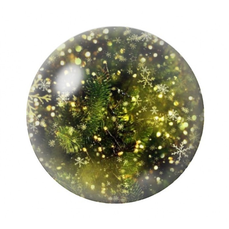 Cabochon en Verre Illustré Noël 12 à 25mm