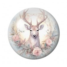 Cabochon en Verre Illustré Noël 12 à 25mm pour la création de bijoux fantaisie - DIY