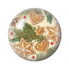 Cabochon en Verre Illustré Noël 12 à 25mm pour la création de bijoux fantaisie - DIY