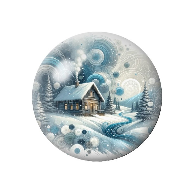 Cabochon en Verre Illustré Noël 12 à 25mm