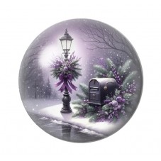 Cabochon en Verre Illustré Noël 12 à 25mm pour la création de bijoux fantaisie - DIY