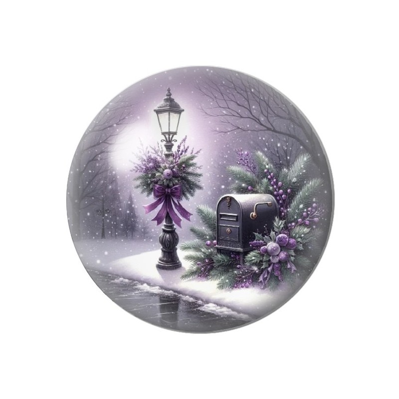 Cabochon en Verre Illustré Noël 12 à 25mm