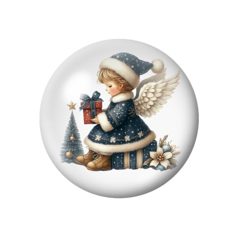 Cabochon en Verre Illustré Noël 12 à 25mm