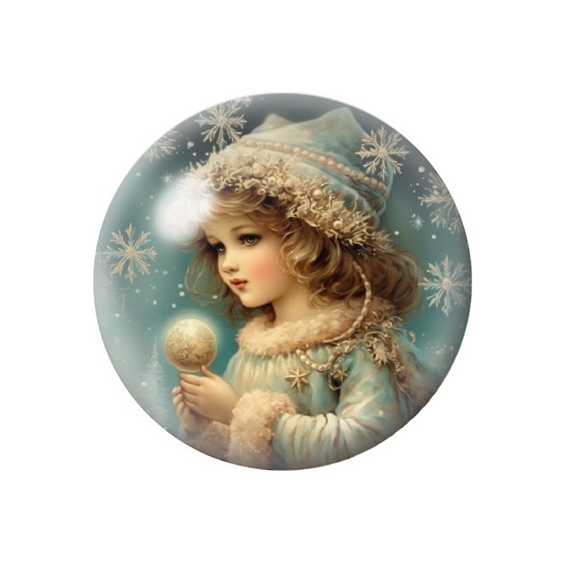 Cabochon en Verre Illustré Noël 12 à 25mm