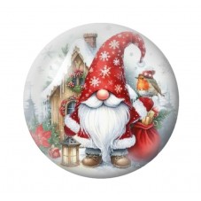 Cabochon en Verre Illustré Noël 12 à 25mm pour la création de bijoux fantaisie - DIY