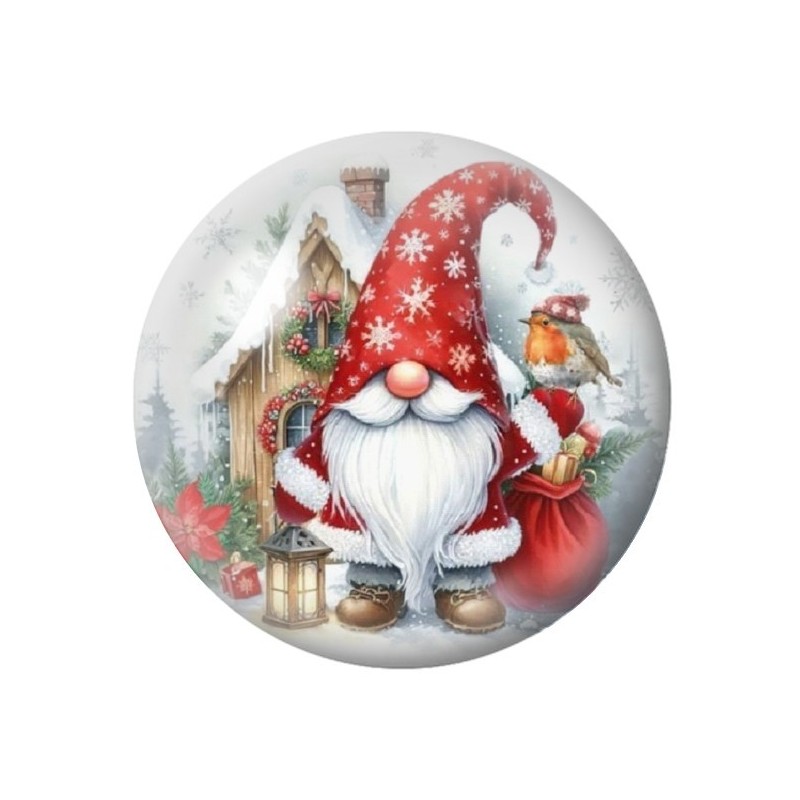 Cabochon en Verre Illustré Noël 12 à 25mm