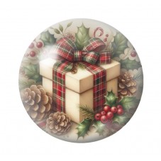 Cabochon en Verre Illustré Noël 12 à 25mm pour la création de bijoux fantaisie - DIY