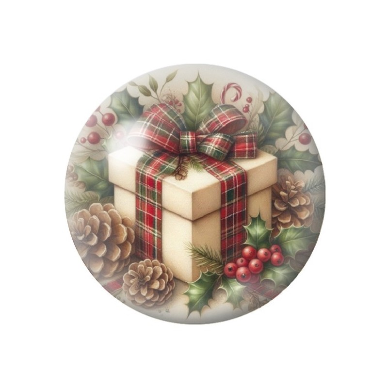 Cabochon en Verre Illustré Noël 12 à 25mm