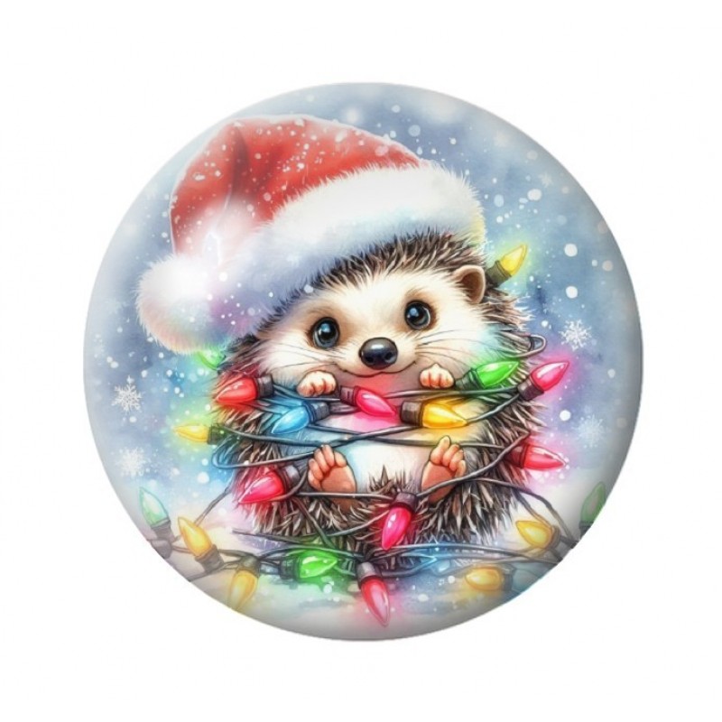 Cabochon en Verre Illustré Noël 12 à 25mm