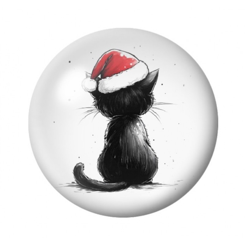 Cabochon en Verre Illustré Noël 12 à 25mm