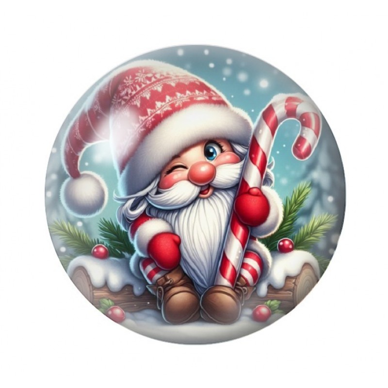 Cabochon en Verre Illustré Noël 12 à 25mm
