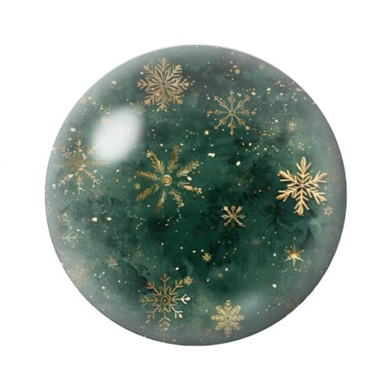 Cabochon en Verre Illustré Noël 12 à 25mm