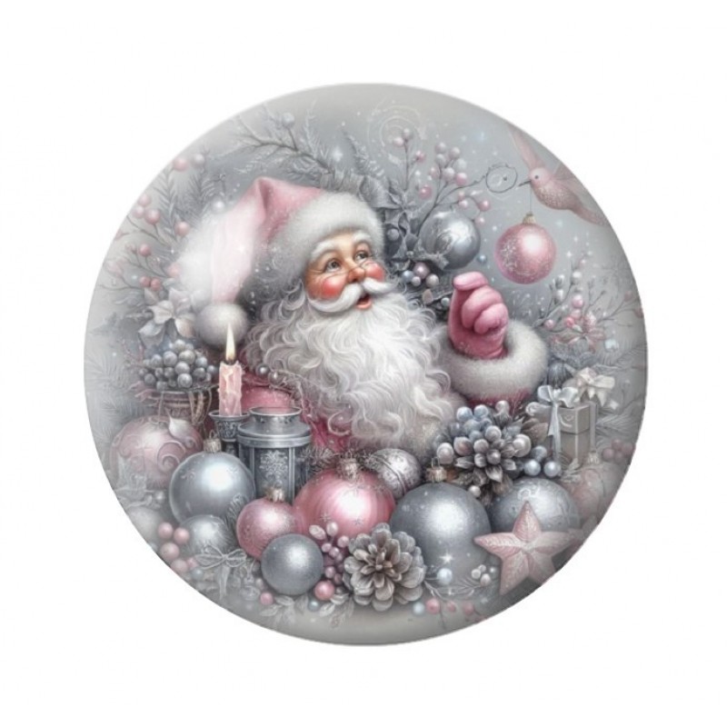 Cabochon en Verre Illustré Noël 12 à 25mm