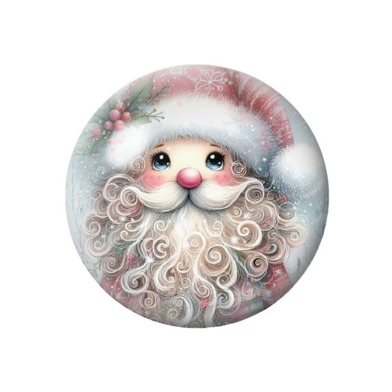 Cabochon en Verre Illustré Noël 12 à 25mm