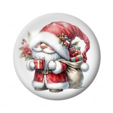 Cabochon en Verre Illustré Noël 12 à 25mm pour la création de bijoux fantaisie - DIY