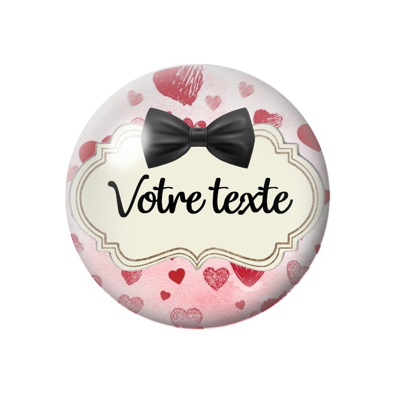 Cabochon en Verre "Texte à personnaliser" 20 ou 25mm