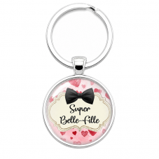 Porte-Clé Fait Main Super Belle-fille Verre 25mm pour la Création de Bijoux Fantaisie - DIY