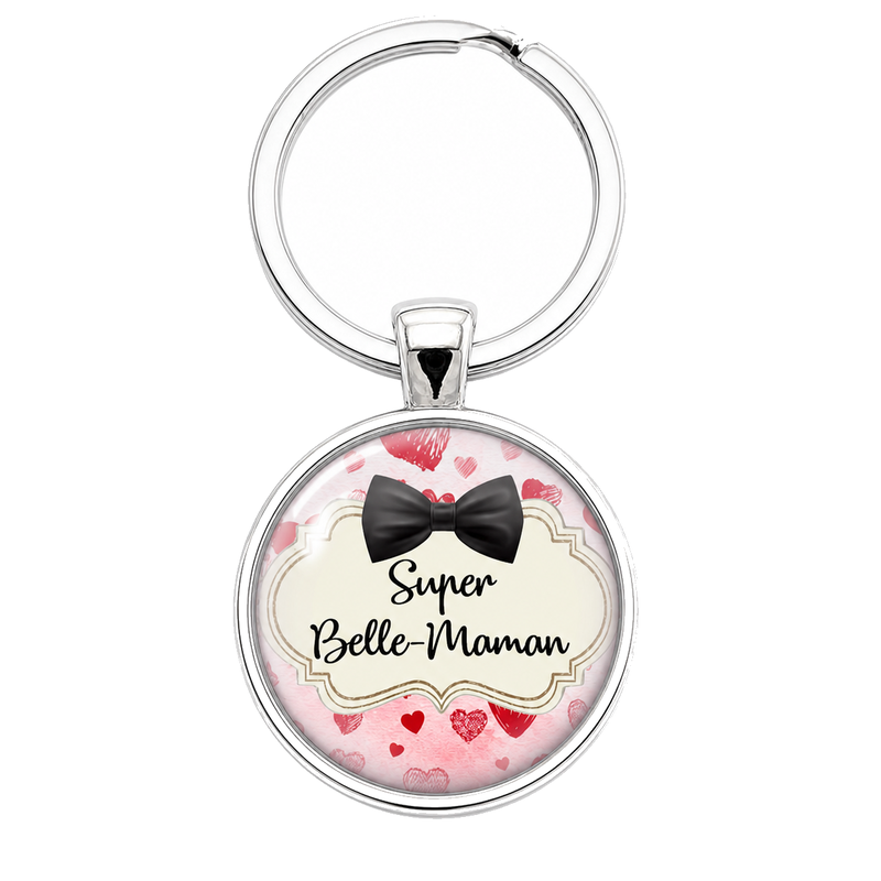 Porte-Clé Fait Main Super Belle-Maman Verre 25mm