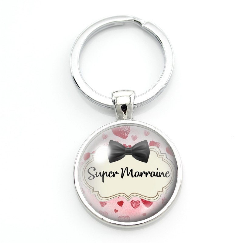 Porte-clé "Super Marraine" Cadeau Original Noël Anniversaire