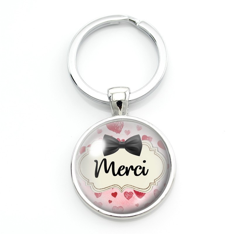 Porte-clé "Merci" Cadeau de Remerciement Noël Anniversaire