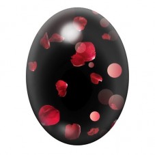 Cabochon en Verre Illustré Pétales de Rose Amour 13x18, 18x25 ou 30x40mm  pour la Création de Bijoux Fantaisie - DIY