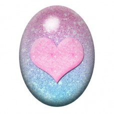 Cabochon en Verre Illustré Coeur Amour 13x18, 18x25 ou 30x40mm  pour la Création de Bijoux Fantaisie - DIY
