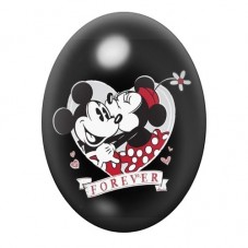 Cabochon en Verre Illustré Couple de Souris Forever 13x18, 18x25 ou 30x40mm pour la création de bijoux fantaisie - DIY