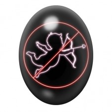Cabochon en Verre Illustré Anti-Cupidon Amour 13x18, 18x25 ou 30x40mm  pour la Création de Bijoux Fantaisie - DIY