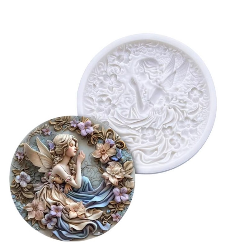Moule en Silicone Fée Pâte Polymère Fimo Résine Gâteau Plâtre
