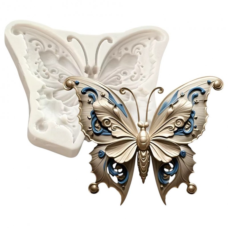 Moule en Silicone Papillon Pâte Polymère Fimo Résine Gâteau Plâtre