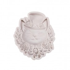 Moule en Silicone Chat Alice au Pays des Merveilles Pâte Polymère Fimo Résine Gâteau Plâtre