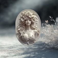 Moule en Silicone Femme Romantisme Onirique Pâte Polymère Fimo Résine Gâteau Plâtre
