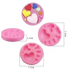 Moule en Silicone Cœurs Fimo Résine Gâteau Plâtre