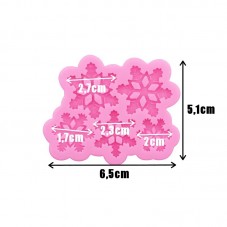 Moule en Silicone Flocon de Neige Noël Fimo Résine Gâteau Plâtre