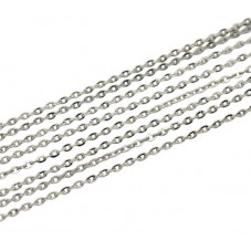 10 Mètres de Chaine à Maille Argentée 3x2mm