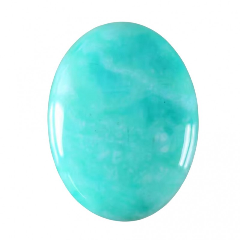 Cabochon en Pierre Naturelle Amazonite Verte 30x40mm