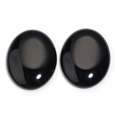 Cabochon en Pierre Naturelle Agate Noire 30x40mm