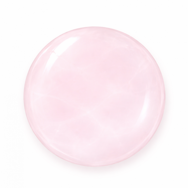 Cabochon en Pierre Naturelle Quartz Rose 25mm