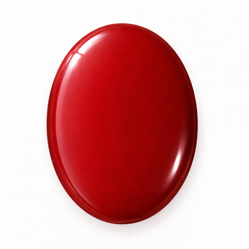 Cabochon en Pierre Naturelle Jade Rouge 30x40mm