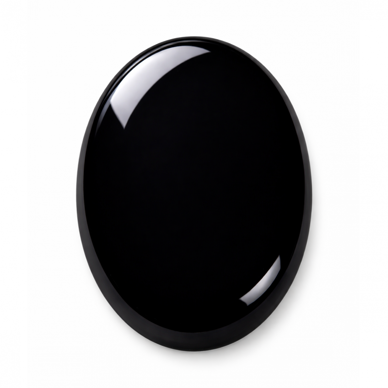 Cabochon en Pierre Naturelle Agate Noire 30x40mm