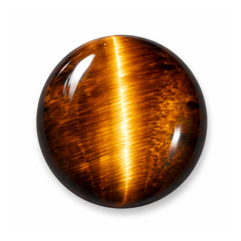 Cabochon en Pierre Naturelle Oeil de Tigre 12mm
