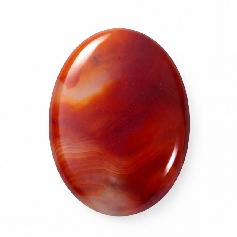 Cabochon en Pierre Naturelle Agate Rouge 13x18mm