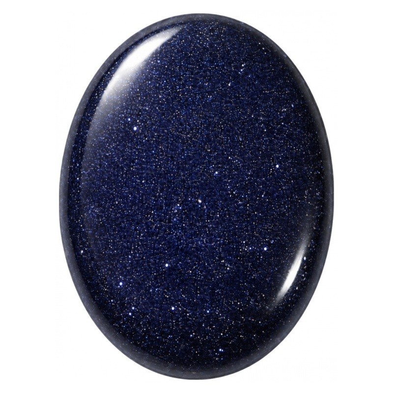 Cabochon en Pierre de Sable Bleue 13x18mm
