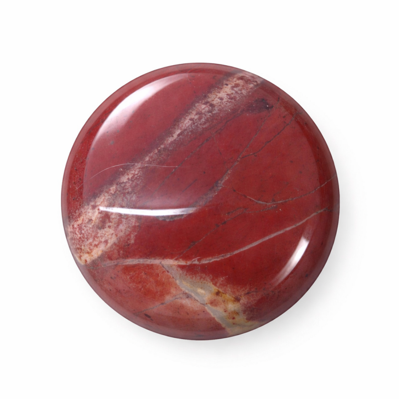 Cabochon en Pierre Naturelle Jaspe Rouge 25mm