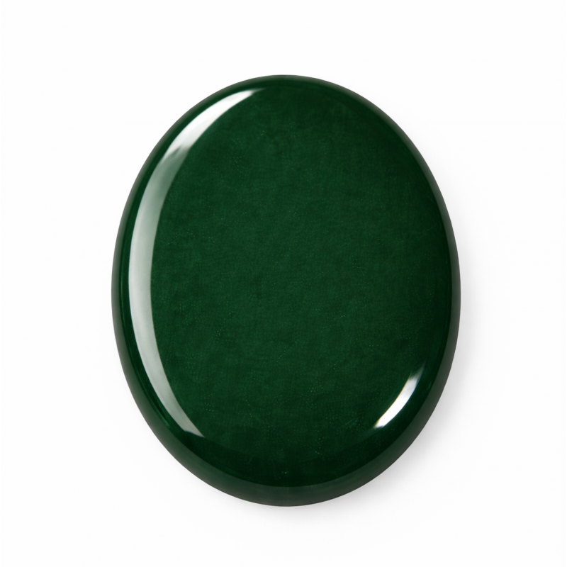 Cabochon en Pierre Naturelle Jade Vert 30x40mm