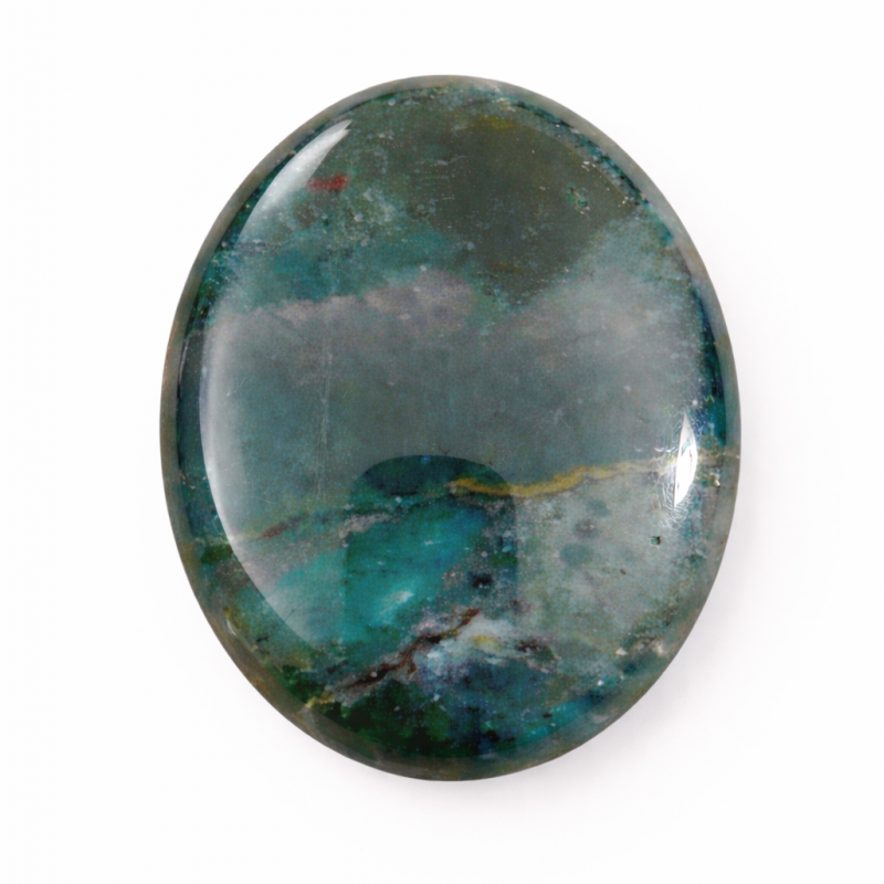 Cabochon en Pierre Naturelle Agate Verte 30x40mm