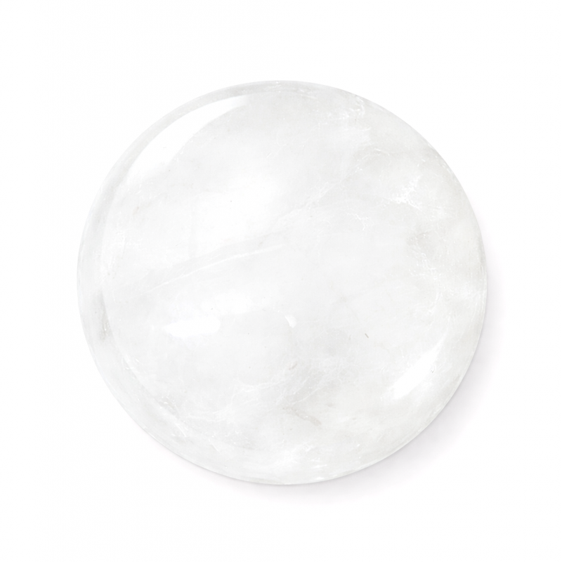 Cabochon en Pierre Naturelle Cristal Blanc 12 ou 20mm